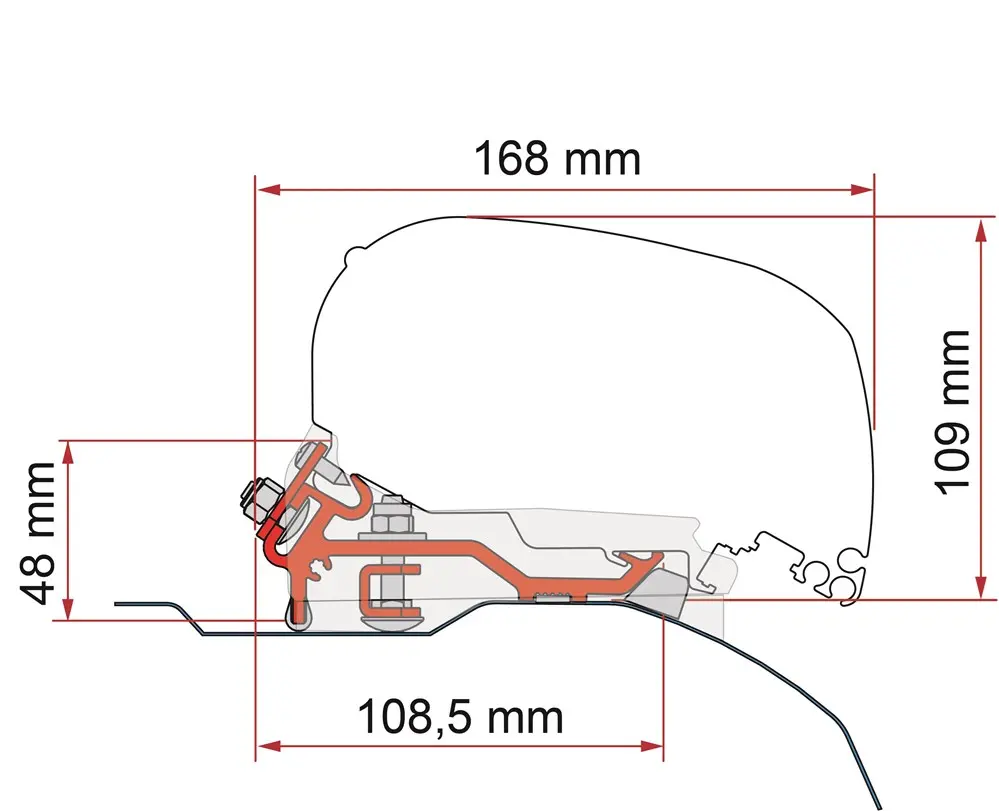 Adaptador Ducato/Jumper/Boxer H2/L2/L3 > 2006 - Aluminio 